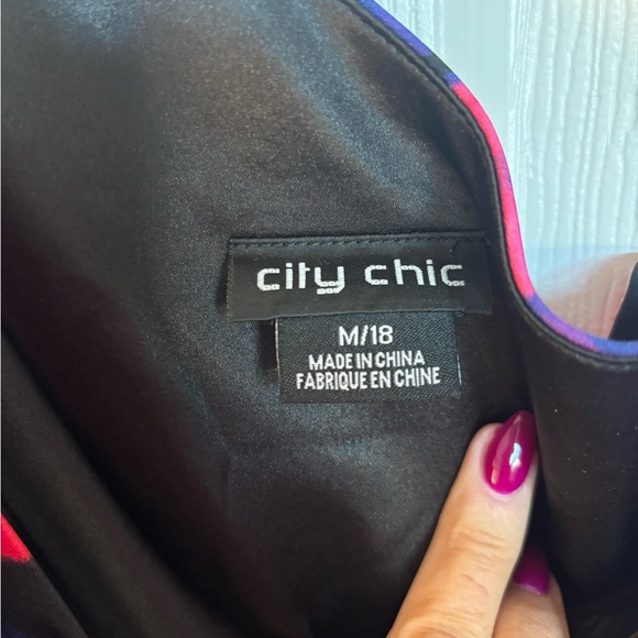 Floral Asymmetrical Dress - Pink and Purple - Picture 2 of 3